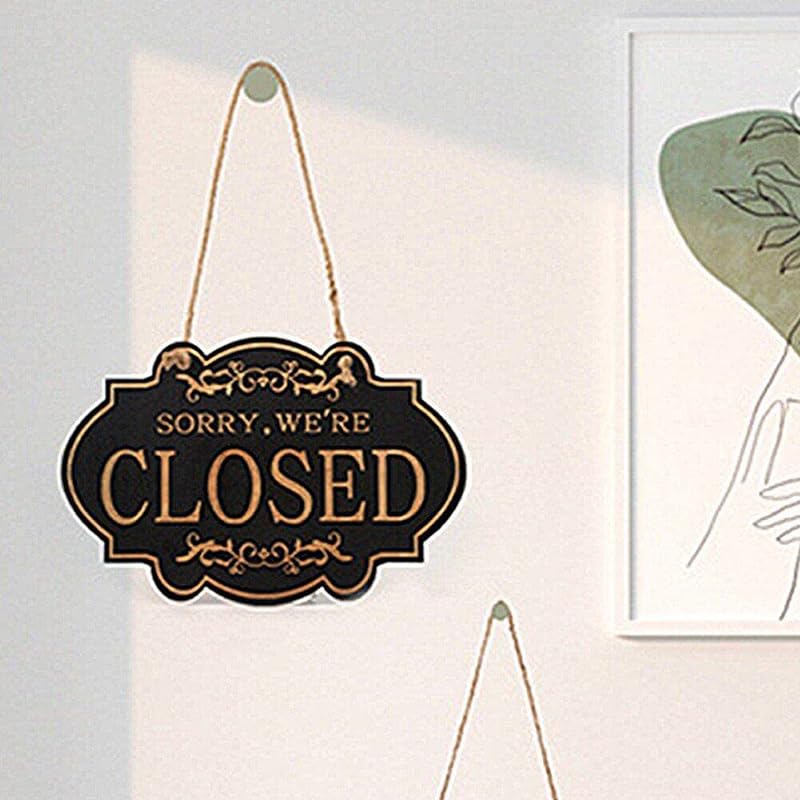 Amazon | Generic ビジネスオープン&クローズドアサイン 、営業中 木製